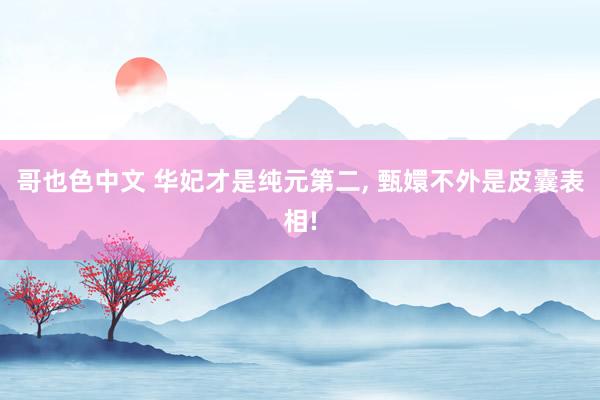 哥也色中文 华妃才是纯元第二， 甄嬛不外是皮囊表相!