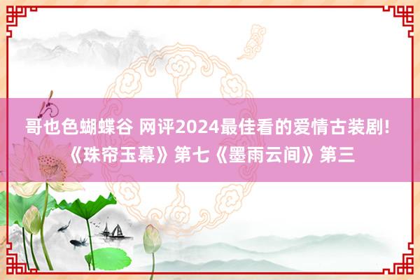哥也色蝴蝶谷 网评2024最佳看的爱情古装剧! 《珠帘玉幕》第七《墨雨云间》第三