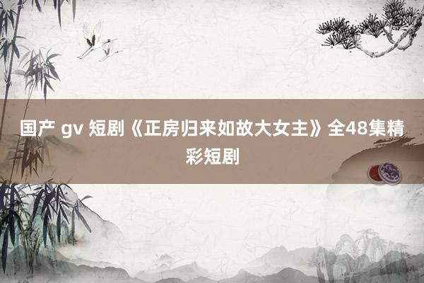 国产 gv 短剧《正房归来如故大女主》全48集精彩短剧